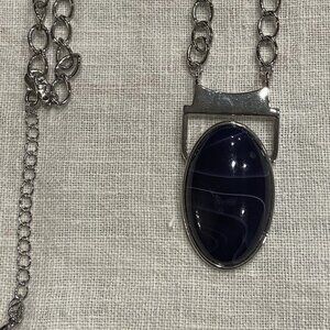 Vintage Lia Sophia Blue Stone Necklace